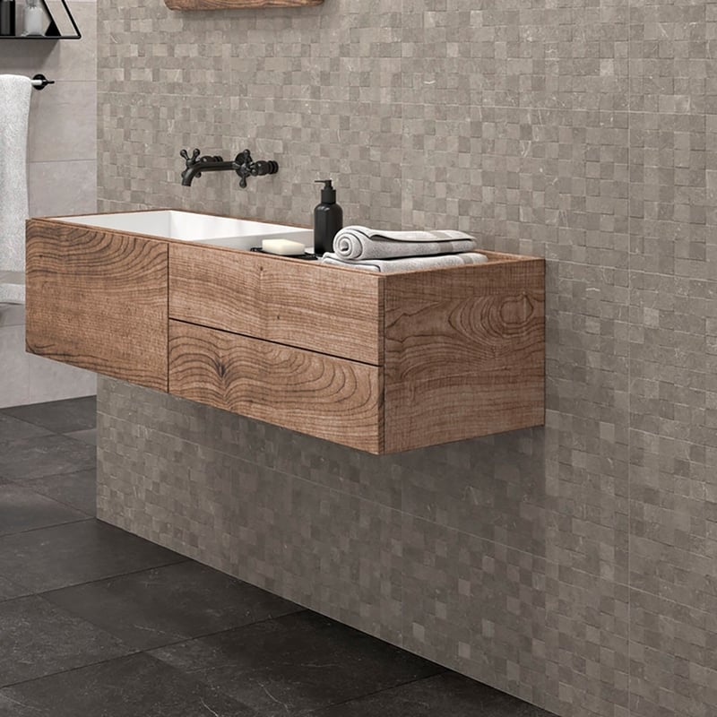 Cumbria Oyster Cubic Décor (8 per Box) - Tiles