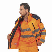 U-POWER BACKER HI-VIS WATERPROOF PARKA - HI-VIS JACKETS & COATS
