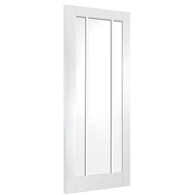 Worcester Internal White Primed Door with Clear Glass -