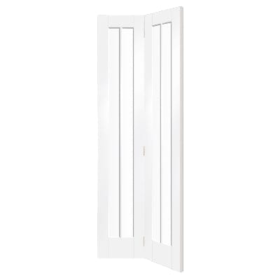 Worcester Internal White Primed Bi-Fold Door with Clear Glass - 1936 x 379.5 x 35mm -