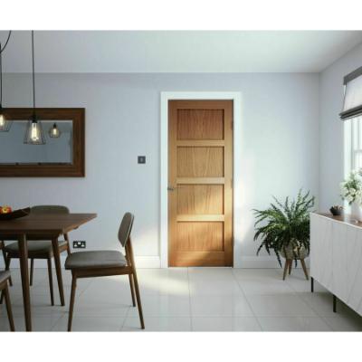 Shaker 4 Panel Unfinished Internal Oak Door - All Sizes -