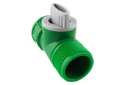 Tap Adapter with Valve 3/4" BSPM-F Green/Grey - Home & Garden > Lawn & Garden