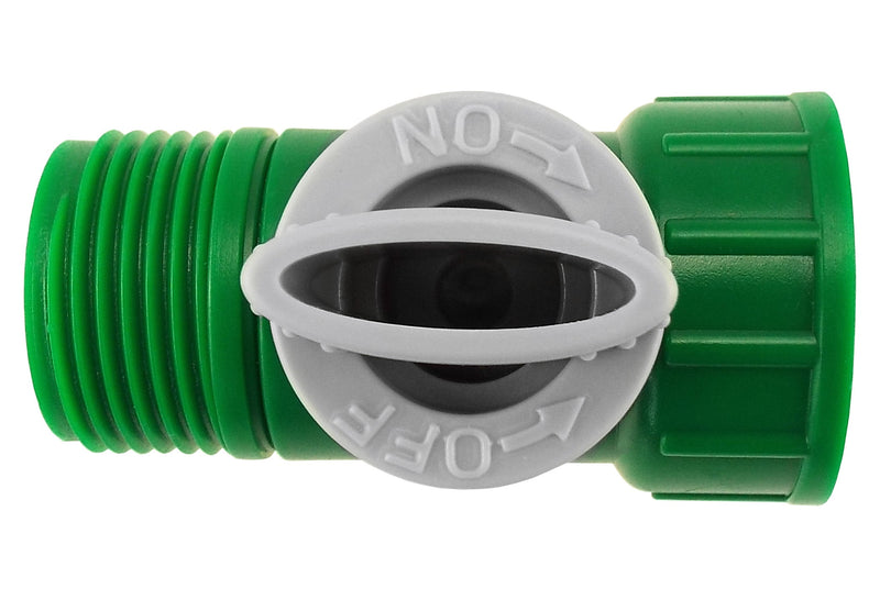 Tap Adapter with Valve 3/4" BSPM-F Green/Grey - Home & Garden > Lawn & Garden