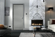 Moulded Textured Vertical Grey Pre-Finished 5 Panel Interior Door - 1981mm x 686mm - Doors