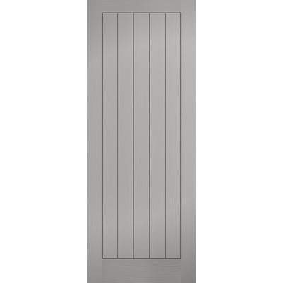 Moulded Textured Vertical Grey Pre-Finished 5 Panel Interior Door - 1981mm x 686mm - Doors