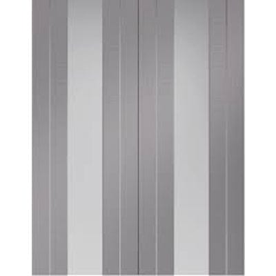 Forli Light Grey Pre-Finished Internal Door Pair (Clear Glass) -