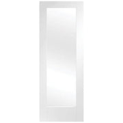 Pattern 10 White Primed Internal Rebated Door Pair with Clear Glass - All Sizes - Hardware > Building Materials > Doors