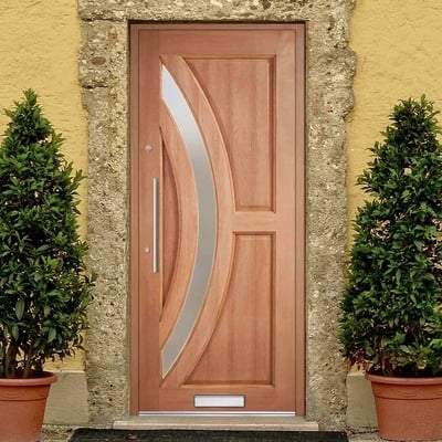 Harrow Hardwood M&T 1 Double Glazed Frosted Panel External Door - 1981mm x 762mm -