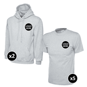 Uneek Hoodie & T-Shirts Bundle - 7 Items - BUNDLE