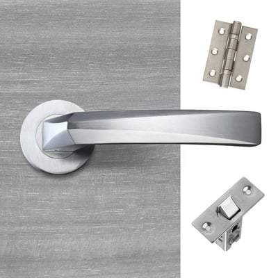 Hercules Satin Chrome Handle Hardware Pack Privacy -