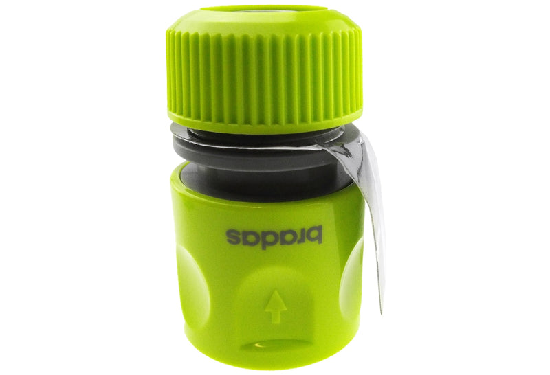 Female Hose Connector With Stop, 1/2" or 5/8" Hose, Lime - Home & Garden > Lawn & Garden Garden watering