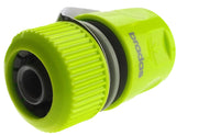 Female Hose Connector With Stop, 1/2" or 5/8" Hose, Lime - Home & Garden > Lawn & Garden Garden watering