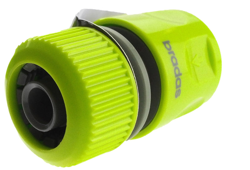 Female Hose Connector With Stop, 1/2" or 5/8" Hose, Lime - Home & Garden > Lawn & Garden Garden watering