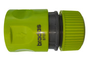 Female Hose Connector With Stop, 1/2" or 5/8" Hose, Lime - Home & Garden > Lawn & Garden Garden watering