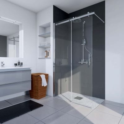 Urban Walk-in Chrome Sliding Shower Door - 1200 x 2000mm - Bathrooms