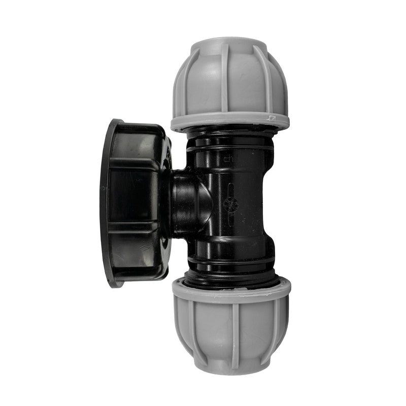 IBC 2” S60X6 Cap with 32mm MDPE Tee - Home & Garden > Lawn & Garden