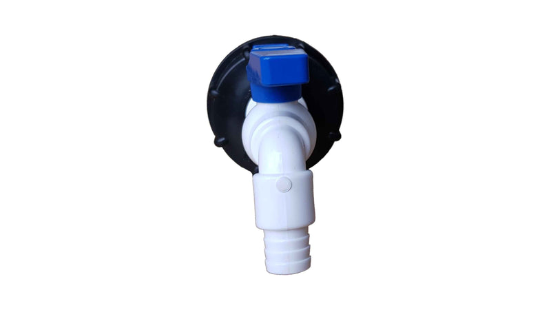 IBC 2” S60X6 Cap with White Blue Plastic Tap - Home & Garden > Lawn & Garden