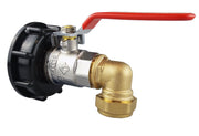 IBC 2” S60X6 Cap with Lever Valve and Brass Compression Elbow ¾” BSP – 22mm - Home & Garden > Lawn & Garden