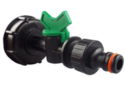 IBC 2” S60X6 Cap with In-Line Valve and Male Quick Connector - Home & Garden > Lawn & Garden