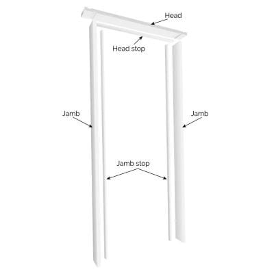 JB Kind Trenched White Primed Door Lining Set - All Sizes - Hardware > Building Materials > Door Hardware > Door Frames