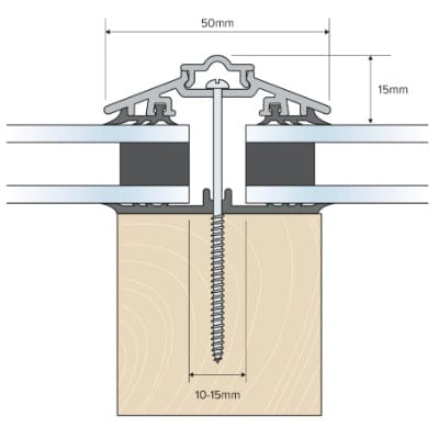 Capex 50 Glazing Bar & Gasket (4.8m) - Brown