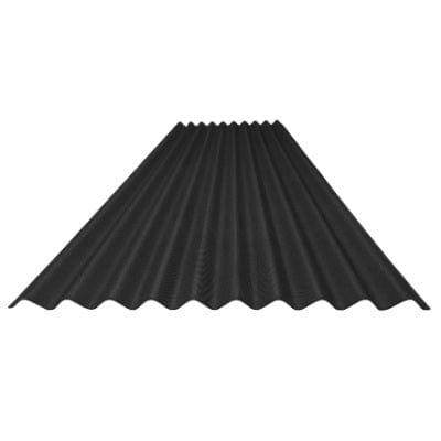 Corrugated Bitumen Roof Sheet Black 2m x 930mm x 2.6mm
