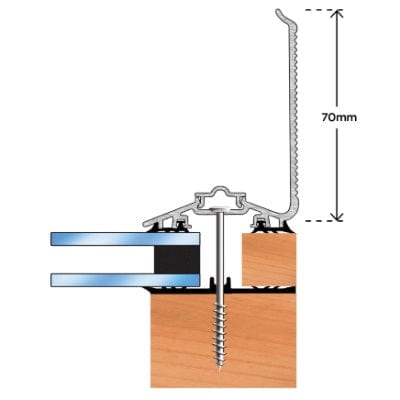Capex 50 Wall Flashing Bar & Gasket (3m) - Brown
