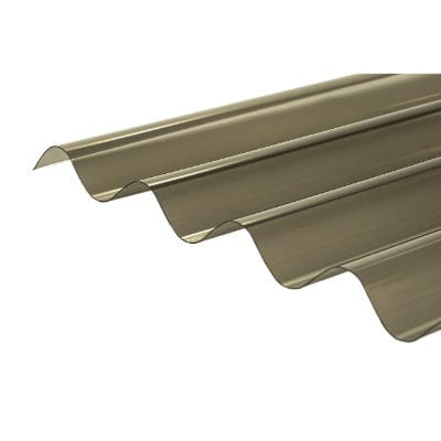 Corrugated PVC Roofing Sheet Bronze 2m x 950mm x 0.8mm