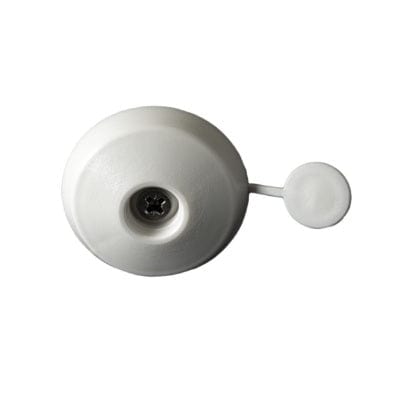 25mm Polycarbonate Fixing Buttons (Pack of 10) - White