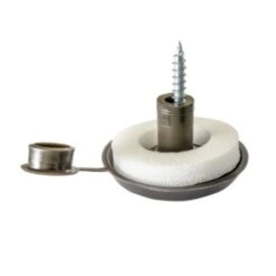 16mm Polycarbonate Fixing Buttons (Pack of 10) - Brown