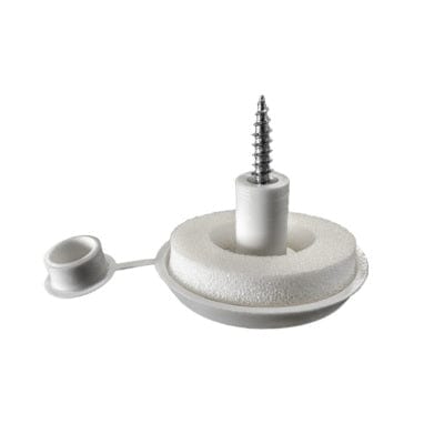 16mm Polycarbonate Fixing Buttons (Pack of 10) - White