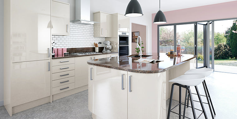 Vogue Slab Cashmere Gloss- Replacement Kitchen Doors (645mm High) - Hardware > Hardware Accessories > Cabinet Hardware > Cabinet Doors