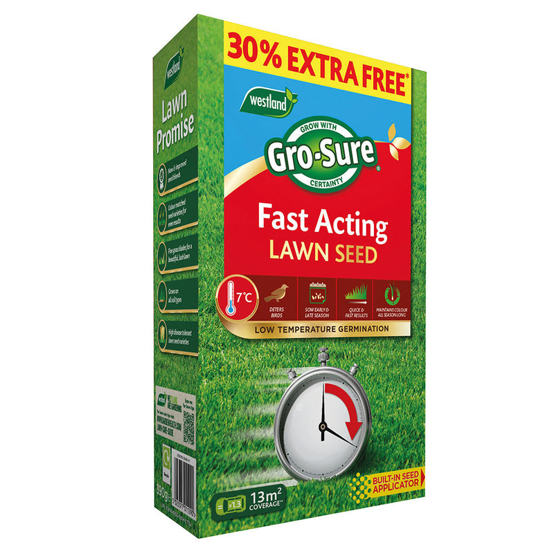 Gro-Sure Fast Acting Lawn Seed 390g -