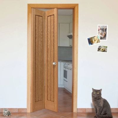Cottage Thames Oak Bi Fold Internal Door - 1981mm x 762mm -