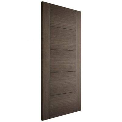 Vancouver Chocolate Grey Pre-Finished 5 Panel Interior Fire Door FD30 - 1981mm x 838mm -