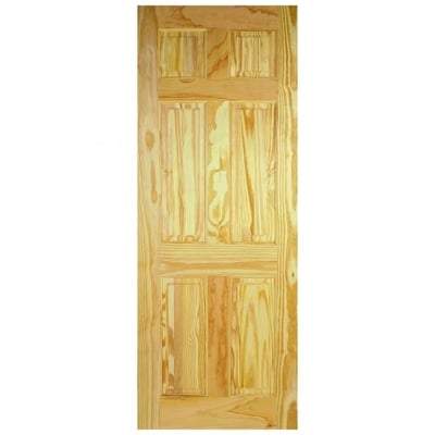 Clear Pine 6 Panel Interior Door - 1981mm x 686mm -