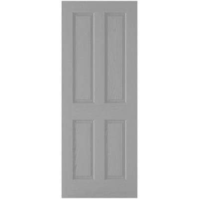 Moulded Textured Grey Pre-Finished 4 Panel Interior Door - All Sizes - Doors
