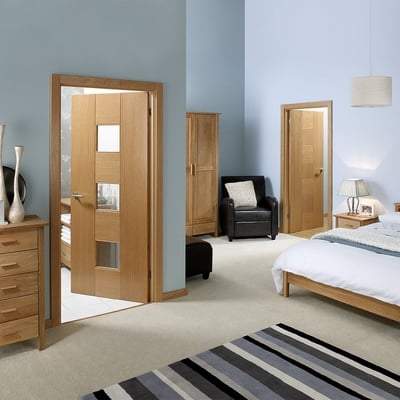 Oak Catalonia Flush Pre-Finished Internal Fire Door FD30 - 1981mm x 838mm -