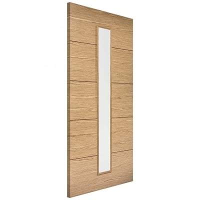 Oak Lille 1 Light Glazed Panel Pre-Finished Internal Door - 1981mm x 762mm -