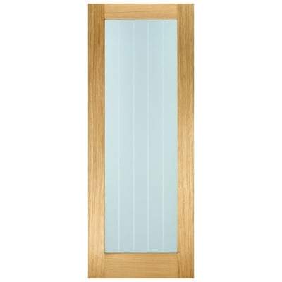 Oak Mexicano Pattern 10 Glazed Un-Finished Internal Door - All Sizes - Doors