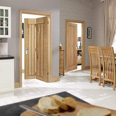 Oak Mexicano Bi-Fold Pre-Finished Internal Door - All Sizes - Doors