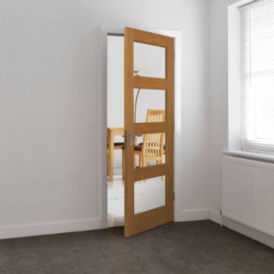 Nevis Oak Glazed Internal Door - All Sizes -
