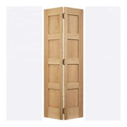 Oak Shaker 4 Panel Bi-Folding Un-Finished Internal Door - 1981mm x 686mm -