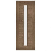 Sofia Walnut Pre-Finished 1 Glazed Clear Light Panel Interior Door - All Sizes - Doors