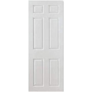Moulded Smooth White Primed 6 Panel Interior Fire Door FD30 - 1981mm x 762mm -