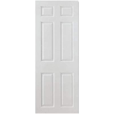 Moulded Smooth White Primed 6 Panel Interior Fire Door FD30 - All Sizes - Doors