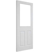 Moulded White Primed 1 Glazed Clear Light Panel Interior Door - 1981mm x 762mm -