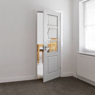Andorra White Primed Glazed Internal Door - All Sizes - Doors