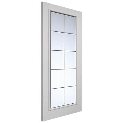 Decima Moulded White Primed Glazed Internal Door - All Sizes - Doors