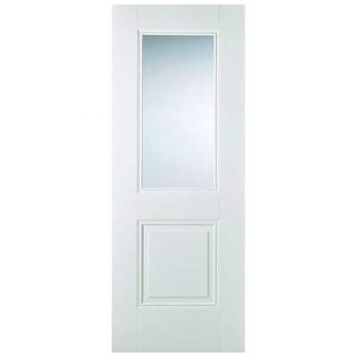 Arnhem White Primed 1 Glazed Clear Bevelled Light Panel Interior Door - 1981mm x 686mm -